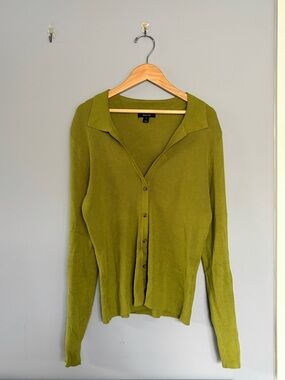 RW&CO Cactus Ribbed Button-Up Knit Cardigan
